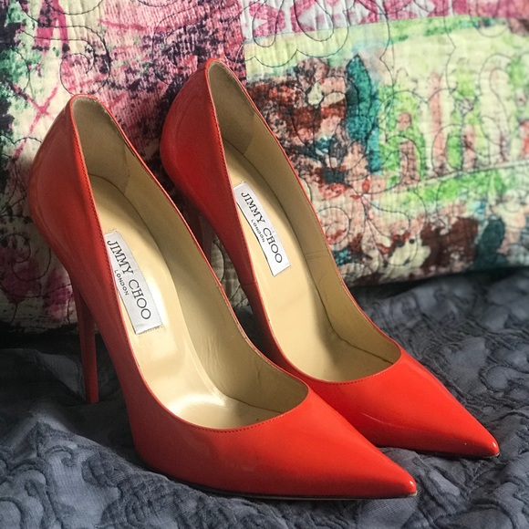Jimmy Choo Shoes - Jimmy Choo Coral patent pumps sz 39 1/2